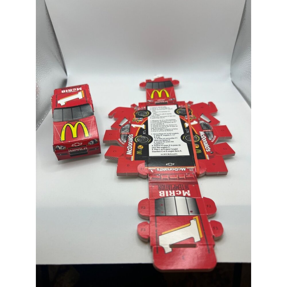 McDonald’s 2012 Promotional McRib Cardboard Build Your Own Race Car Lot of 9 New